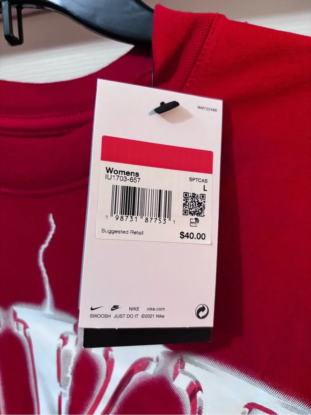 Nike Red Graphic Sportswear Tee